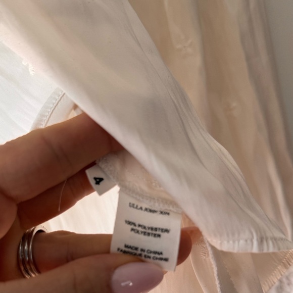 $250 Ulla Johnson White Peasant Embroidered Flower Irene  Blouse Boho Size 4 - Picture 4 of 5